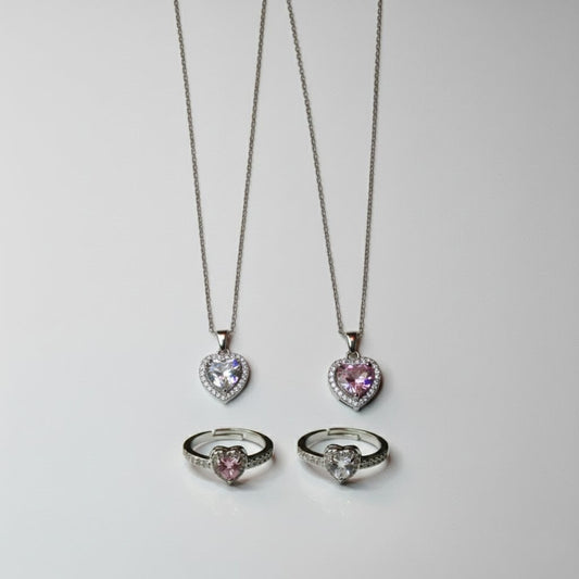 Conjunto Rosa Coração