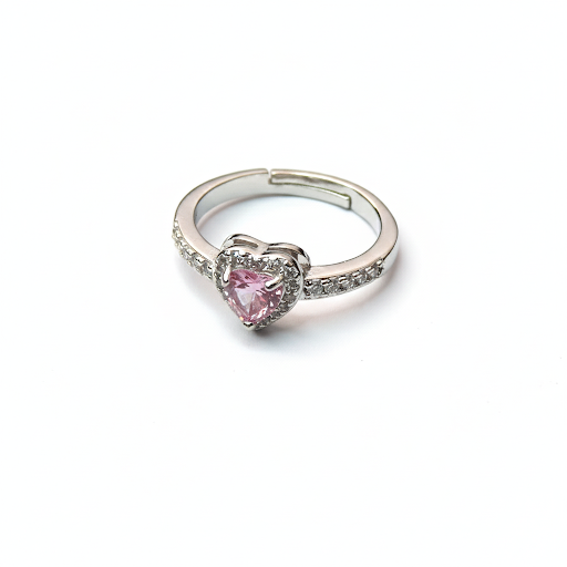 Anel Rosa Coração