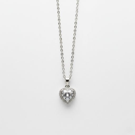 Colar Rosa Coração