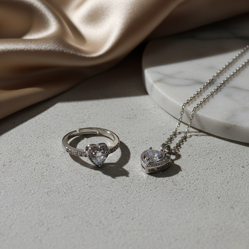 Conjunto Rosa Coração