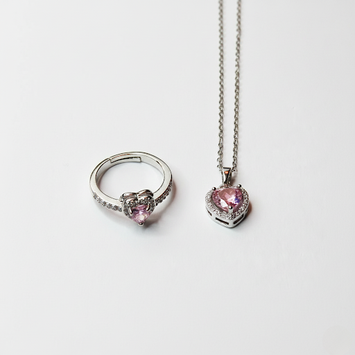 Conjunto Rosa Coração