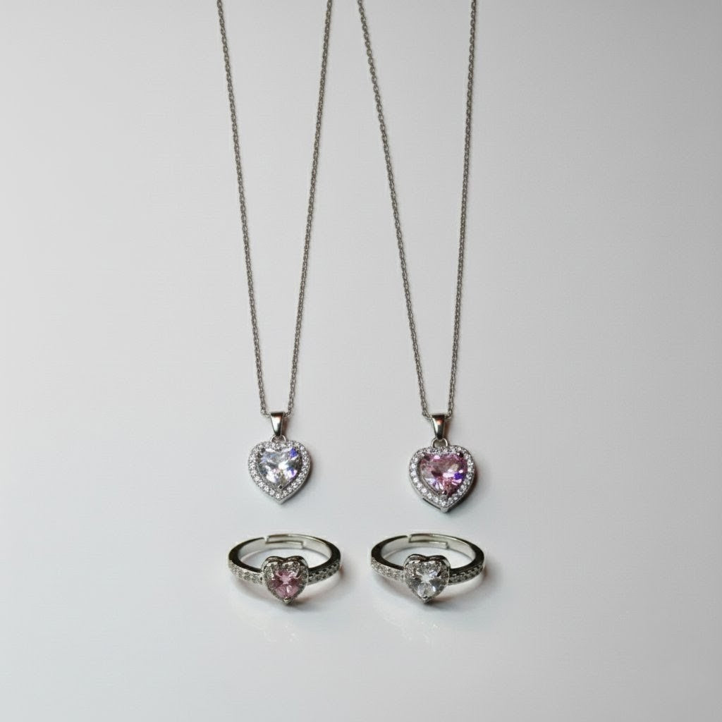 Conjunto Rosa Coração